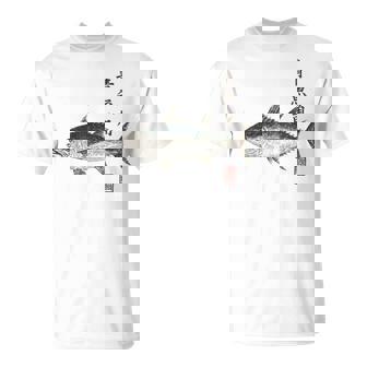 Gyotaku Japanese Fish Print Traditional Bluefin Tuna Art T-Shirt | Mazezy