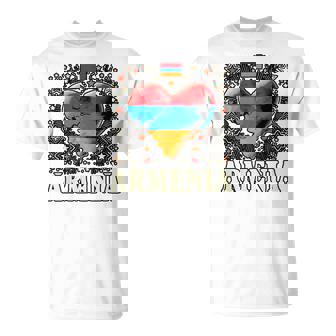 Hayastan Armenia Heart Flag For Armenian Pride T-Shirt | Mazezy