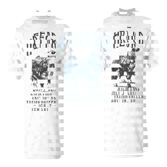 Hereford Cattle Vintage Livestock T-Shirt - Monsterry