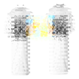 Hobart Australia Traveling Trip Brushstroke Souvenir Vacay T-Shirt | Mazezy