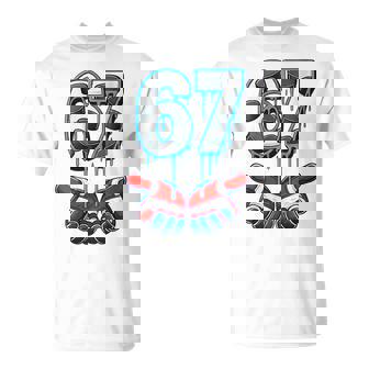 Hockey 67 Six Seven Gen Alpha Meme Drip Teens T-Shirt | Mazezy