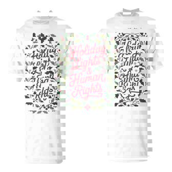 Holiday Lights And Human Rights Christmas Activist T-Shirt | Seseable FR