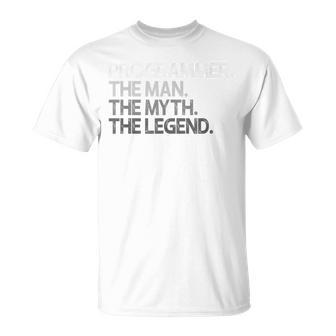 Hombre Programmer Coder Man The Myth Legend Camiseta unisex - Regaloses