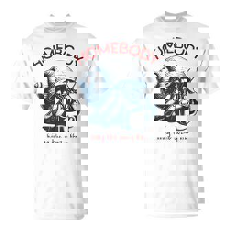 Homebody 居心地の良い生活 面白いヤドカリとコーヒー Tシャツ - Kawaiitshirt