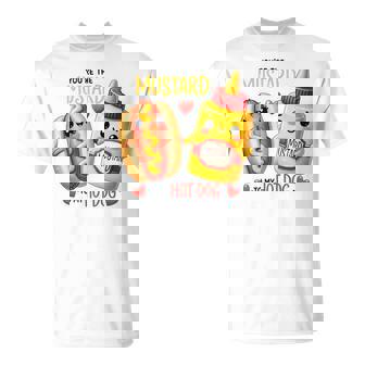 Hot Dog Mustard Food Pun Valentine Couples Bestie Friend Kid Premium T-Shirt | Mazezy