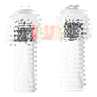 Howdy Christmas Cowgirl Cowboy Boots Western Xmas Holiday T-Shirt | Mazezy