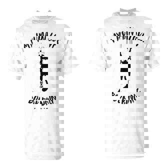 My Human Loves Book Binding Cat Parent Hobby Lover Tank Top T-Shirt | Mazezy