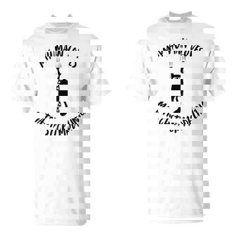 My Human Loves Matchstick Modeling Cat Parent Hobby Lover T-Shirt | Mazezy