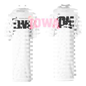 Iowa Christmas Santa Hat Retro Throwback Souvenir T-Shirt | Mazezy