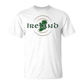 Ireland Republic Emerald Isle Irish Map T-Shirt - Thegiftio UK