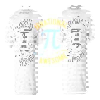 Irrational But Awesome Pi Day Spiral Pi Math T-Shirt - Monsterry