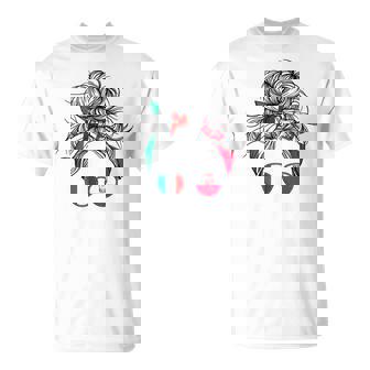 Italian Polish Flag Messy Bun Sunglasses Italy Poland Tank Top T-Shirt | Mazezy