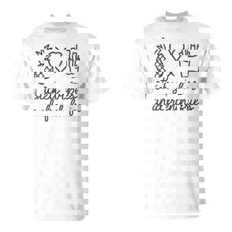 IVF Mom Pregnancy Transfer Day Sticky Vibes & French Fries T-Shirt | Mazezy