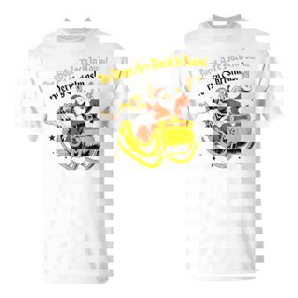 Jesu And Santa The Boys Are Back In Town Christmas T-Shirt - Monsterry