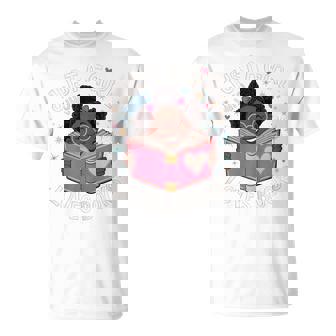 Just A Girl Who Loves Books Cute Black African American Afro T-Shirt - Thegiftio