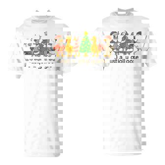 Just A Jolly Goose Santa Christmas Matching Family Xmas T-Shirt - Thegiftio