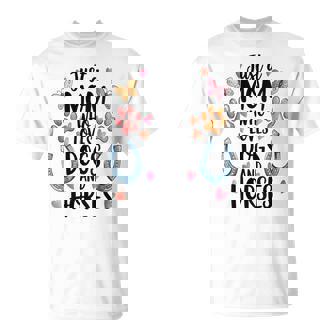 Just a Mom Who Loves Dogs And Horses Horseback Equestrianism T-Shirt | Mazezy