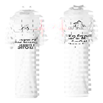 Keep Calm Heartbeat Car Guy Racer Auto Mechanic Racer T-Shirt | Mazezy