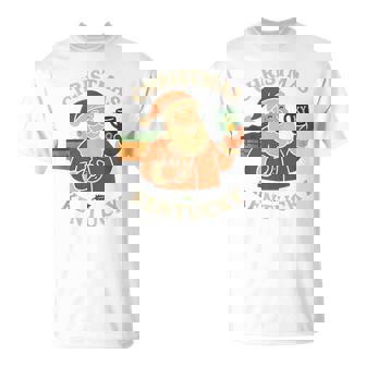 Kentucky Santa Mug Shirt Holiday KY Coffee Cocoa Horseshoe Tank Top T-Shirt | Mazezy