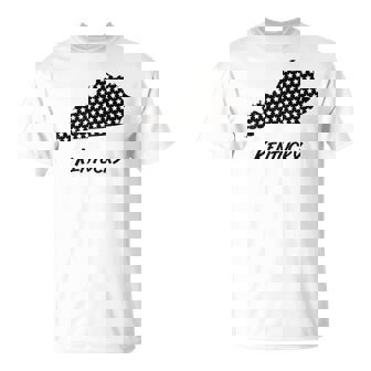 Kentucky USA State Outline Stars Vintage Retro T-Shirt | Mazezy