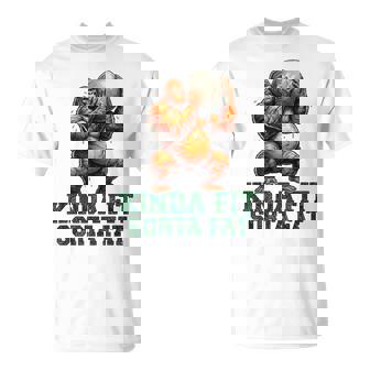 Kinda Fitorta Fat Gorilla ヘビーウェイトリフティング 面白いジム Tシャツ - Kawaiitshirt