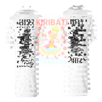 Kiribati Princess Girl Cute Island Pride Dab Crown T-Shirt | Mazezy