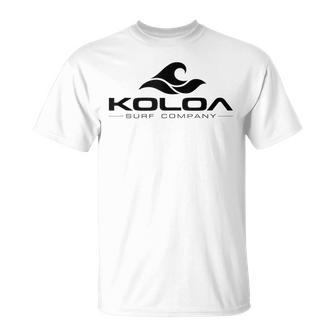 Koloa Surf Classic Wave Black Logo Graphic T-Shirt - Thegiftio UK