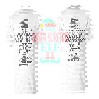 Laser Surgeon Elf Christmas Holiday For Medical Staff T-Shirt | Mazezy