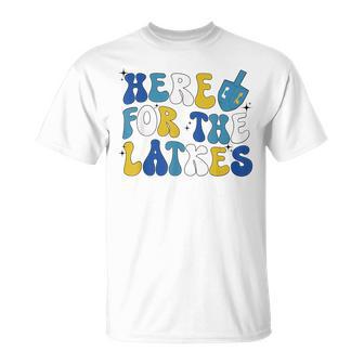 Here For Latkes Hanukkah Jewish Chanukah Boys Girls Toddlers T-Shirt | Mazezy