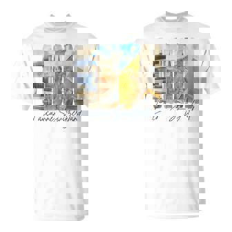 Lausanne Switzerland Traveling Brushstroke Souvenir Vacation Tank Top T-Shirt | Mazezy