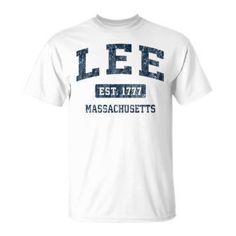 Lee Massachusetts Ma ビンテージスポーツデザイン ネイビー 長袖tシャツ Tシャツ - Kawaiitshirt