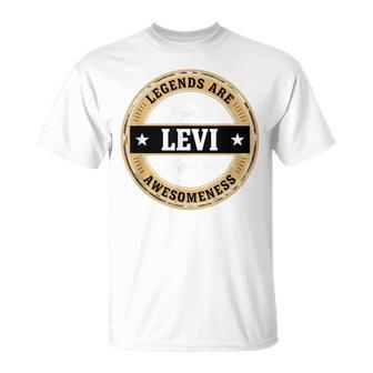 Legends Are Named Levi Aged To Awesomeness T-Shirt - Thegiftio UK