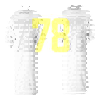 Lemon Yellow Number 78 Jersey Player Uniform 78 Fan T-Shirt | Mazezy