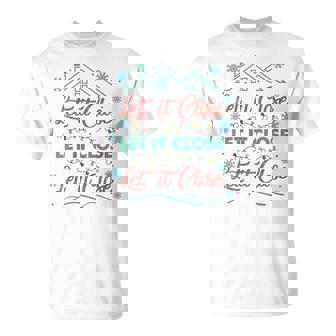 Let It Close Christmas Realtor Xmas Lights Snowflakes T-Shirt | Mazezy