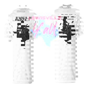 Lewisville Texas Y'All TX Pride State Map Cute T-Shirt | Mazezy