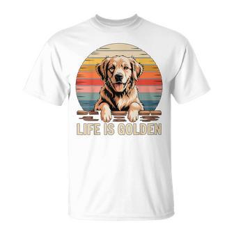 Life Is Golden Retriever T-Shirt - Thegiftio UK