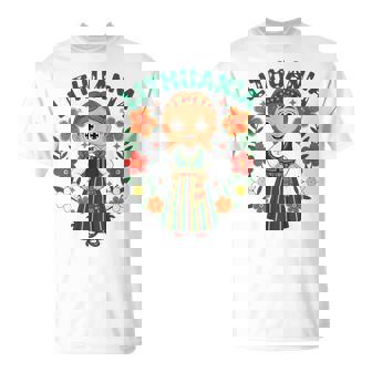 Lithuania Lithuanian Girl Traditional Dress Flowers Heritage T-Shirt | Mazezy