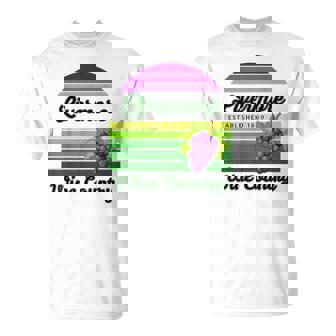 Livermore Wine Country Purple And Green Grapes With Stripes T-Shirt | Mazezy