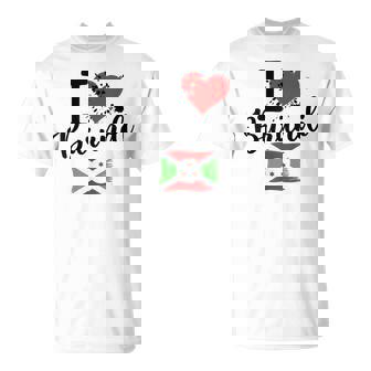 I Love Burundi Heart Flag Burundi T-Shirt | Mazezy