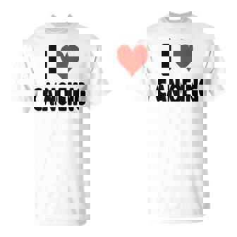 I Love Canoeing Heart Cute Canoe Canoer River Lake Tank Top T-Shirt | Mazezy