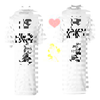 I Love Hockey I Heart Hockey Ice Hockey Lover T-Shirt | Mazezy