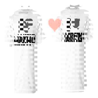 I Love Marketing Heart Ads Ad Agency Advertising Tank Top T-Shirt | Mazezy