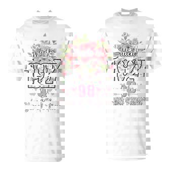 Made In 1927 Floral 98Th Birthday 98 Years Old T-Shirt | Mazezy