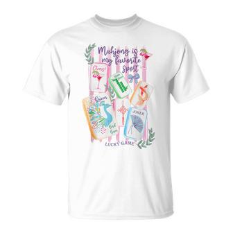 Mahjong Favorite Sport Mahjong Love Playing Chinese Game T-Shirt | Mazezy