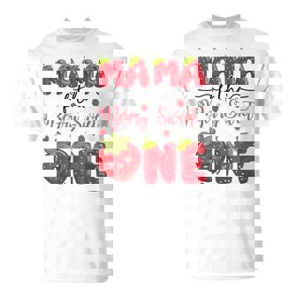 Mama Of The Berry Sweet One Strawberry First Birthday T-Shirt - Monsterry