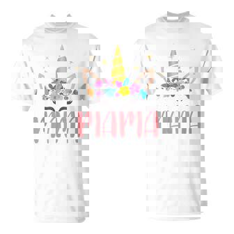 Mama Unicorn Floral Birthday Matching T-Shirt | Mazezy
