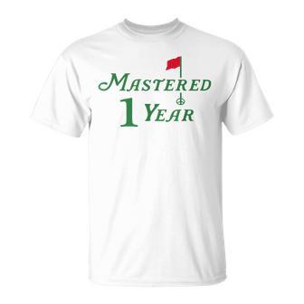 Mastered 1 Year Birthday Boys Golf 1St Birthday T-Shirt | Mazezy