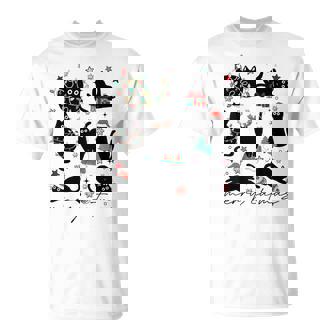 Merry Catmas Cat Christmas Kitten Cats Santa Hat Xmas T-Shirt - Monsterry