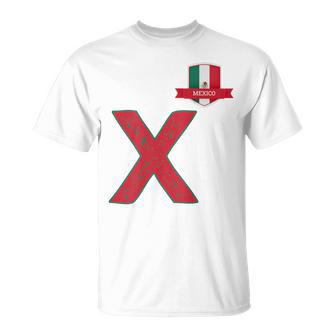 Mexique Drapeau Humain Lettre X Mexicain Mexicain Mexique T-Shirt - Cadeauxyz