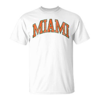 Miami Florida Fl Vintage Athletic Sports Souvenir Women T-Shirt - Seseable